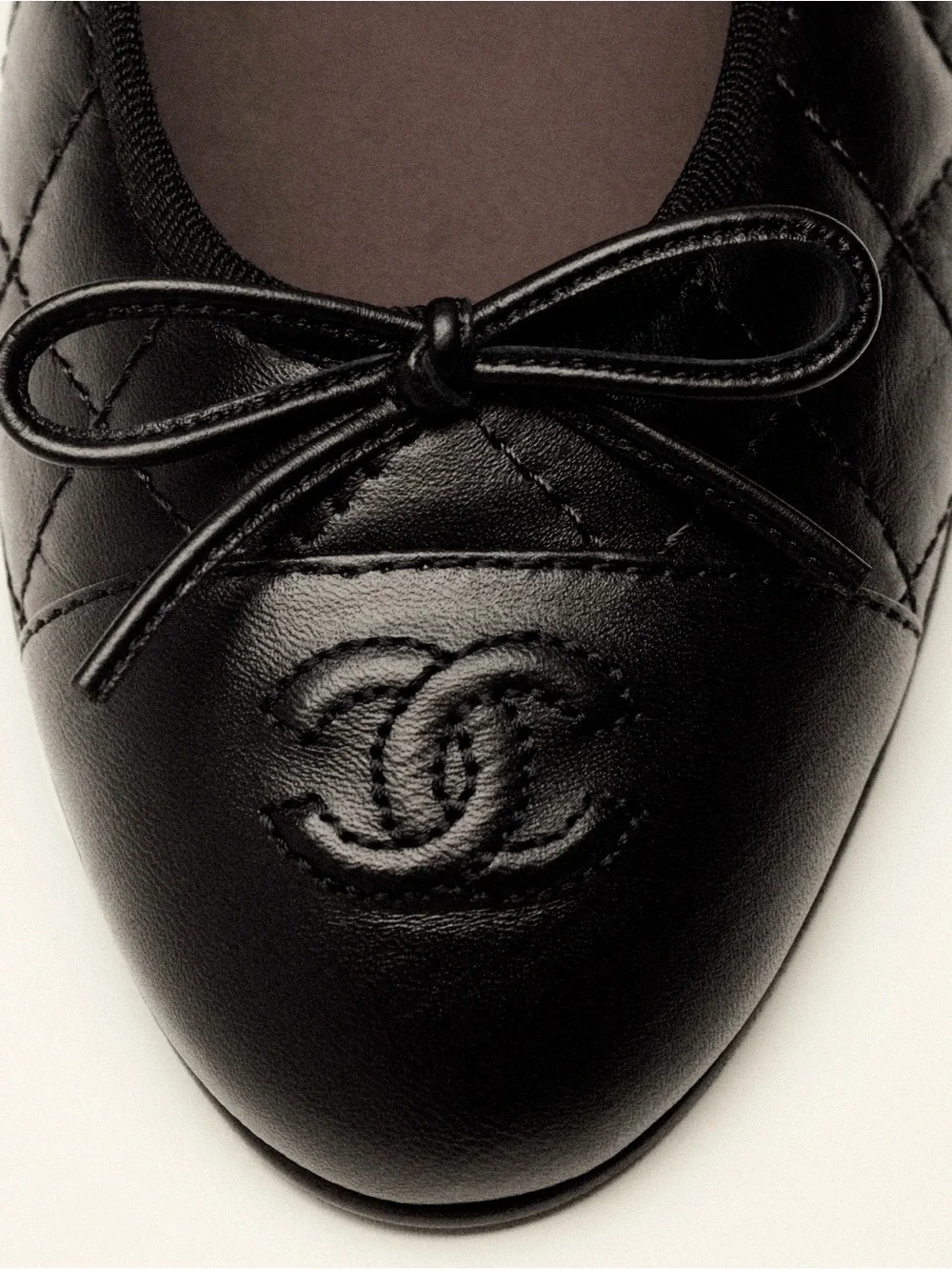 CHANEL Ballet Flats Black Quilted Leather Aged Calfskin BNIB HARD TO FIND! 39.5